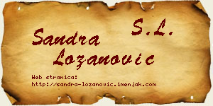Sandra Lozanović vizit kartica